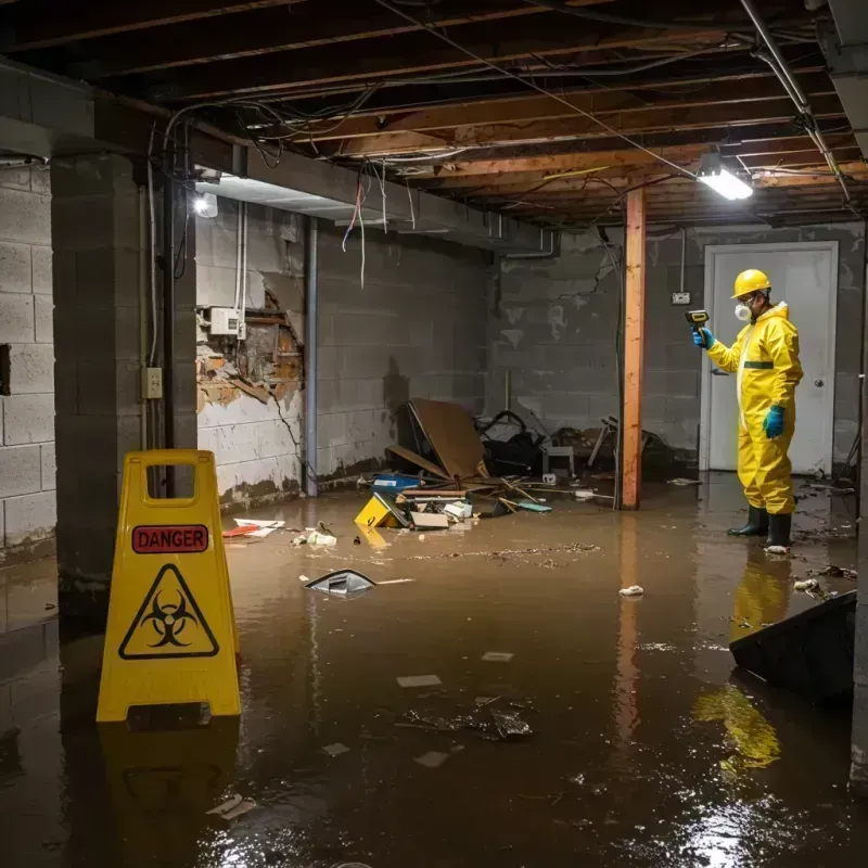 Flooded Basement Electrical Hazard in Hermann, MO Property